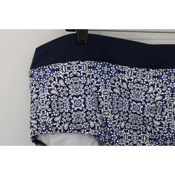 LAND'S END BLUE WHITE PAISLEY PRINT SWIM SUIT BOTTOM PLUS SIZE 20W NWOT - Picture 2 of 7